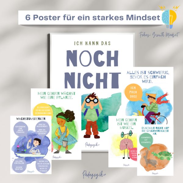 6 Poster, die das Wachstumsdenken fördern (Download, 6 Seiten)