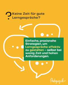 Werbetext Workshop Lerngespräche im Schulalltag