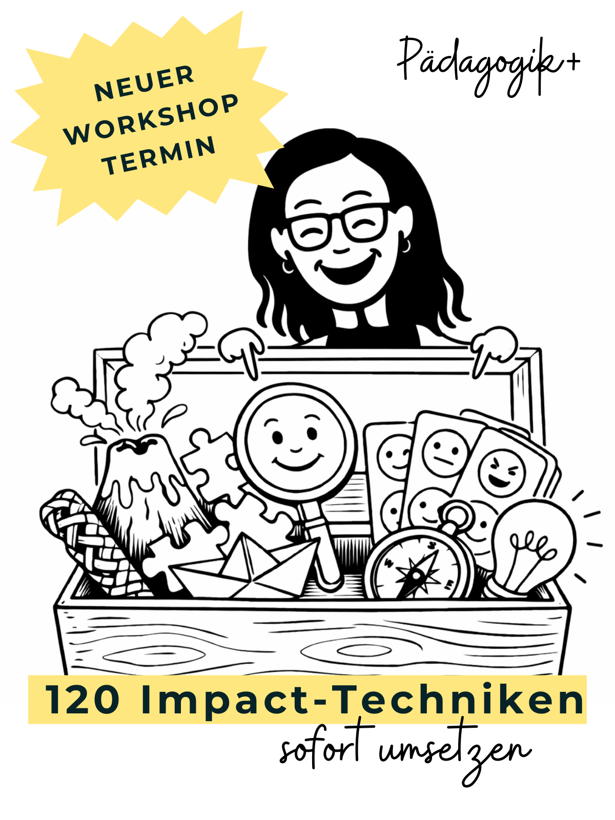 Branka Rezan präsentiert einen vollen Methoden Koffer für Lerngespräche mit 120 Impact-Techniken